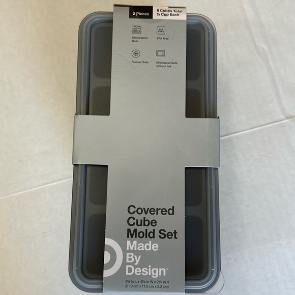 NWT!MBD Covered Cube Flexible 1/2 Cup Mold Food Portion Set w/ Lids Freezer Safe - Picture 1 of 5